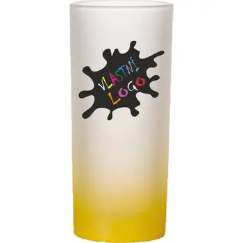 ON-DESIGN Sklenice matná s vlastním potiskem 200 ml žlutá