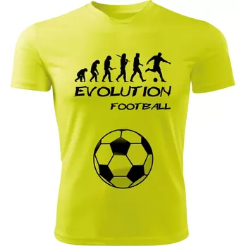 Dámské tričko FOTBAL dámské tričko Evolution limetkové (dámské tričko EVOLUTION sportovní FOOTBALL)
