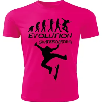 Evolution SKATEBOARDING dětské tričko růžové 134 (dětské tričko EVOLUTION SKATEBOARDING)