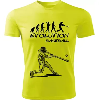 Evolution BASEBALL dětské tričko limetkové 158 (dětské tričko EVOLUTION)