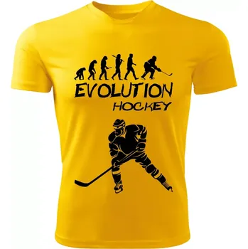 Chlapecké tričko Evolution HOKEJ dětské tričko žluté 134 (dětské tričko EVOLUTION HOCKEY)