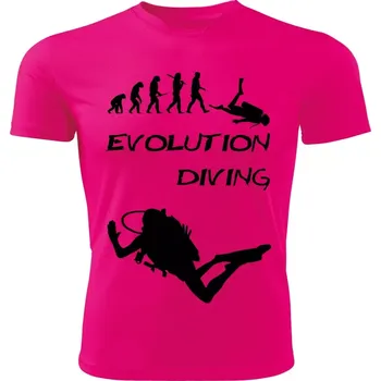 Evolution DIVING dětské tričko růžové 158 (dětské tričko EVOLUTION DIVING potápění)