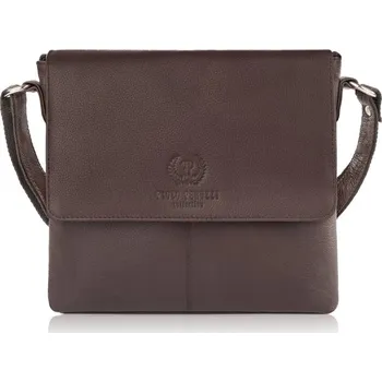Kabelka Paolo Peruzzi Dámská klasická kožená messenger taška Paolo Peruzzi; hnědá