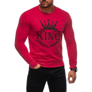 Pánská mikina Pánská mikina bez kapuce 1680B - červená - XL