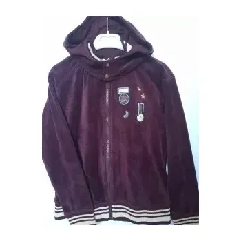 Dívčí mikina Dívčí sametová mikina s nášivkami Mayoral 7492-85 vínová velikost 162 (7492-86)