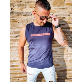 Pánské tílko s nápisem tmavě-modré, VELIKOST XL