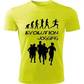 Evolution JOGGING dětské tričko limetkové 158 (dětské tričko EVOLUTION JOGGING běh)