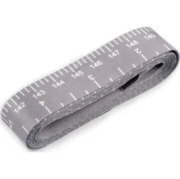 Galanterie Saténový krejčovský metr - 3 šedá