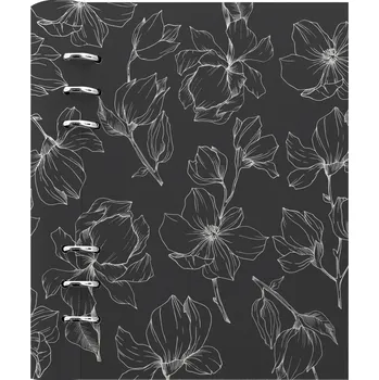 Diář Filofax Clipbook Floral Magnolia | A5 Charcoal