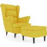 vidaXL 3115938 samet hořčicově žlutá