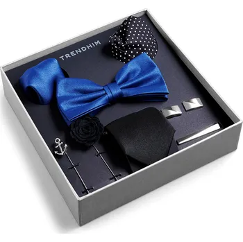 Dárková krabička Dárková krabička s doplňky k obleku | Sada v námořnicky modré, černé a stříbrné barvě - Trendhim