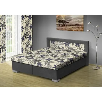 Postel Nabytekmorava Čalouněná postel s úložným prostorem Vanessa 170 typ roštu: POLOHOVACÍ, barva čalounění: ŠEDÁ/Mega 17 šedá