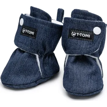 Capáčky T-TOMI Capáčky Navy DENIM (0-3 měsíce)