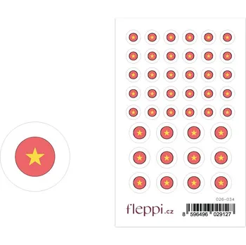 samolepka Fleppi Samolepky vlajky státu - Vietnam