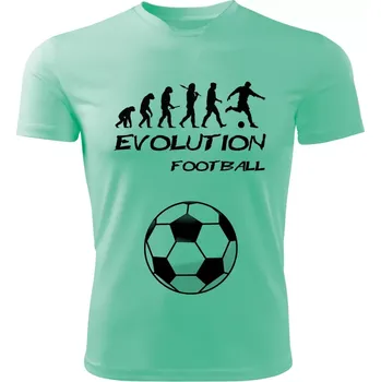Pánské tričko FOTBAL tričko Evolution FOOTBALL mátové S (pánské tričko EVOLUTION sportovní FOOTBALL)