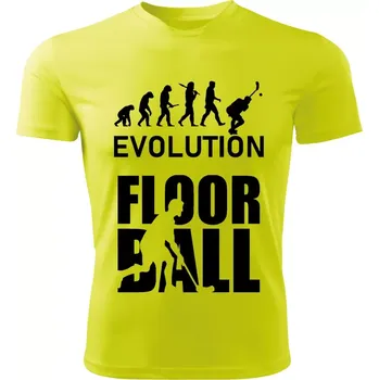 Chlapecké tričko Evolution FLOORBALL dětské tričko limetkové 134 (dětské tričko EVOLUTION FLOORBALL )