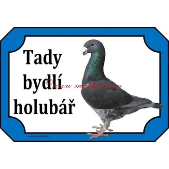 Cedulka holub německý výstavní - Bez samolepicí vrstvy