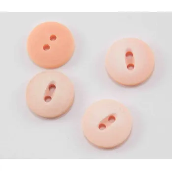 Knoflík Dírkový knoflík - světlý meruňkový melírovaný - průměr 1,5 cm