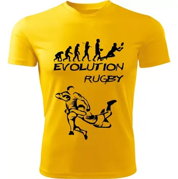 Evolution RUGBY dětské tričko žluté 122 (dětské tričko EVOLUTION RUGBY)