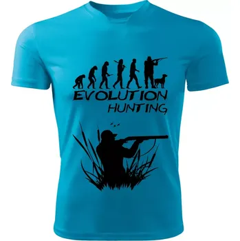 Evolution HUNTING dětské tričko tyrkysové 158 (dětské tričko EVOLUTION HUNTING)