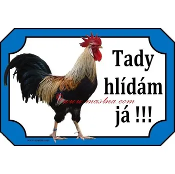 Cedulka kohout zlatý, vlaška, drůbež - Bez samolepicí vrstvy