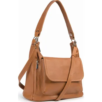 Kabelka VOOC Střední premiová kabela z pravé italské kůže VOOC; velbloud