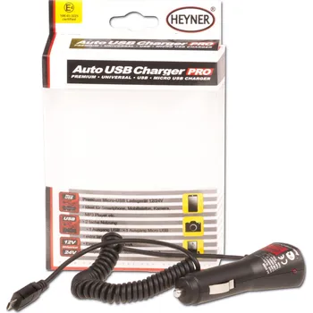 HEYNER (GERMANY) | Nabíječka mobilu micro USB 12/24V + USB výstup 0,8A, 511500
