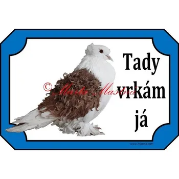 Cedulka holub kudrnáč 2 - Bez samolepicí vrstvy