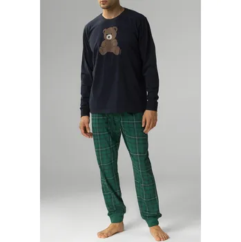 Pánské pyžamo Pánské pyžamo Atlantic NMP-377 Barva: Modrá, Velikost: 2XL