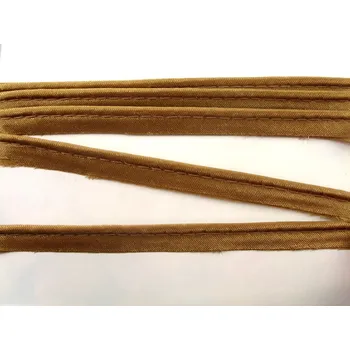 Saténový výpustek - hnědá - šířka 1,4 cm
