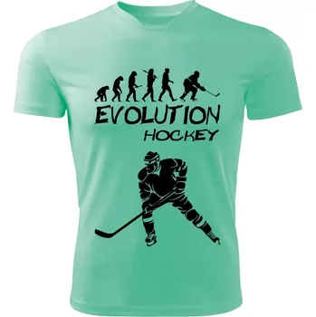 Pánské tričko HOKEJ tričko Evolution mátové (pánské tričko EVOLUTION sportovní HOCKEY)