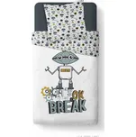 DNES Dětské povlečení 140x200 cm KOOL, oboustranné, vzor robot