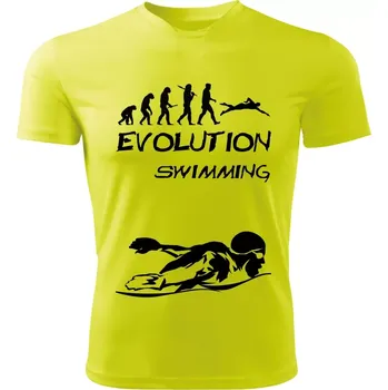 Chlapecké tričko Evolution SWIMMING dětské tričko limetkové 122 (dětské tričko EVOLUTION SWIMMING plavání )