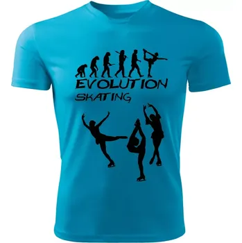 Evolution SKATING dětské tričko tyrkysové (dětské tričko EVOLUTION SKATING krasobruslení)