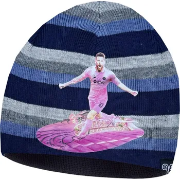 Čepice Numberoplus Dětská fotbalová pletená čepice Inter Miami - Messi MJ.10 Barva: Modrá