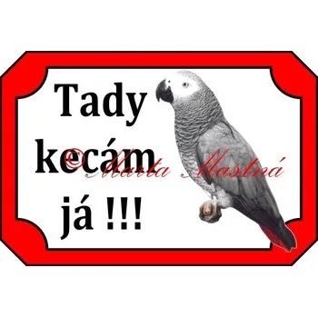 Cedulka papoušek žako - Bez samolepicí vrstvy