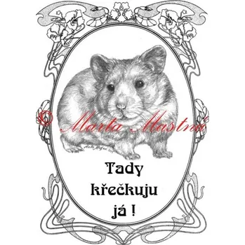 Cedulka křeček 2 - Bez samolepicí vrstvy