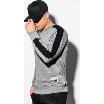 Pánská mikina Pánská mikina bez kapuce OM-SSNZ-22FW-010 - V1 šedá - S