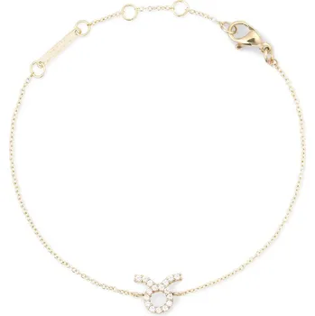 Módní doplněk Náramek Daniel Wellington Crystal Zodiac Chain Gold Taurus DW00400908