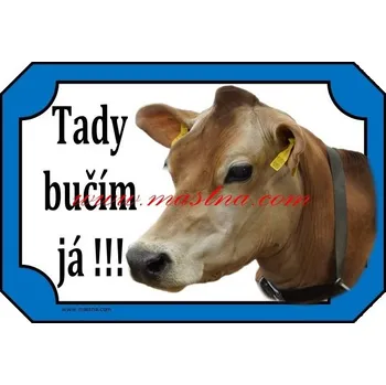 Cedulka kráva jersey, skot - Bez samolepicí vrstvy