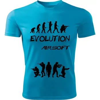 Evolution AIRSOFT dětské tričko tyrkysové 158 (dětské tričko EVOLUTION)