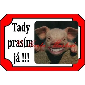 Cedulka prase vyzubené - Bez samolepicí vrstvy