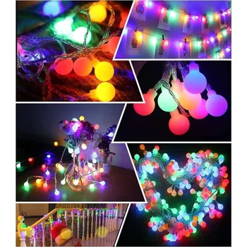 Vánoční dekorace FOREVER Vánoční LED osvětlení, světelný řetěz, vnější i vnitřní - 100 LED světel RGB - délka 10m 071310