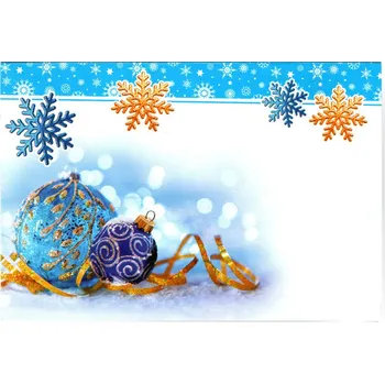 Obálka Aria Vánoční obálky 177 x 120 mm - Modré ozdoby OB101