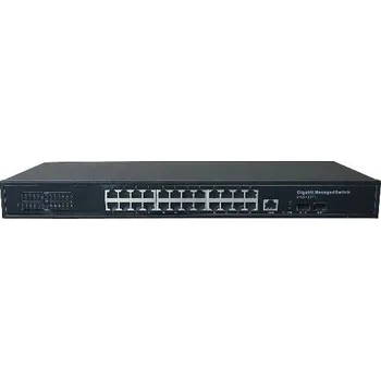 Switch Switch Adex ADS224GRP-1PO-2F-RM managovatelný, 24x GLAN, 23x PoE-in reverzní, 1x PoE-out, 2x SFP