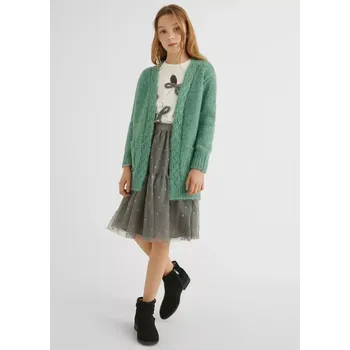 Dívčí svetr Dívčí pletený svetr cardigan Mayoral 7377-65 zelený velikost 162