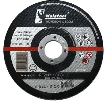 Řezný kotouč Řezný kotouč Molatool Standard 125 x 1,6 x 22,2 mm