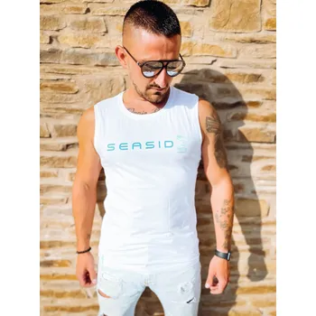 Pánské tričko Pánské tílko bez rukávů SEASID bílé, VELIKOST 2XL