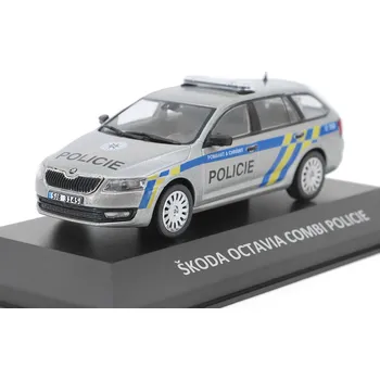 autíčko DeAgostini Škoda Octavia III Combi Policie 1:43 - Kaleidoskop slavných vozů časopis s modelem #96 Škoda Octavia Combi Police - kovový model auta 1/43
