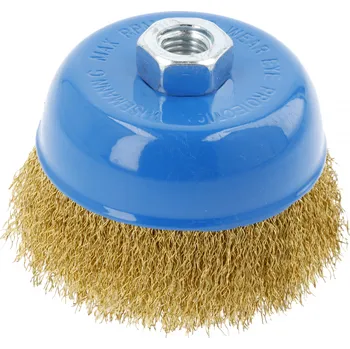 Drátěný kartáč Högert Kartáč okružní 100 mm, M14, mosazný drát 0,3 mm HT7D732